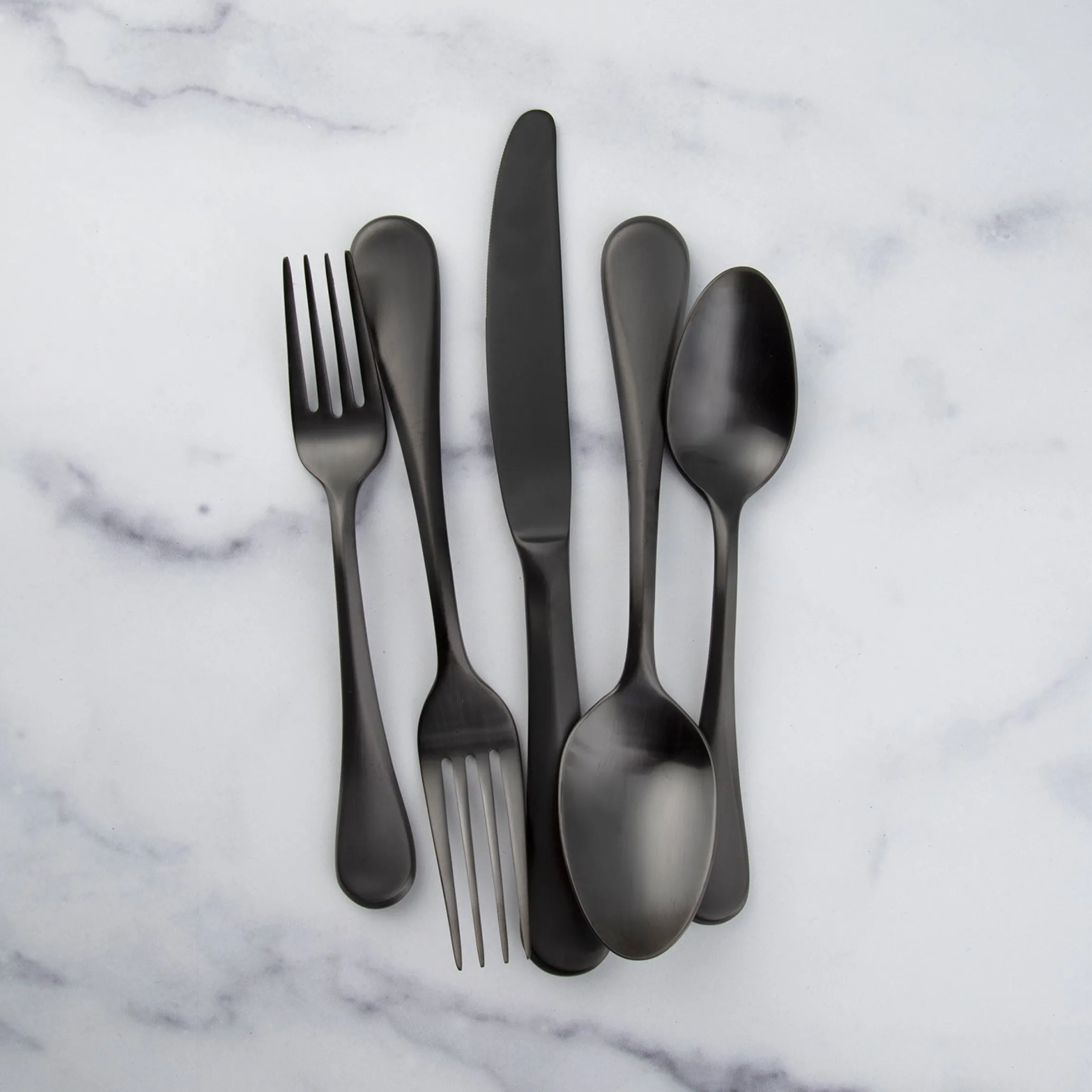 Eloquence Black Satin 20-Piece Flatware Set