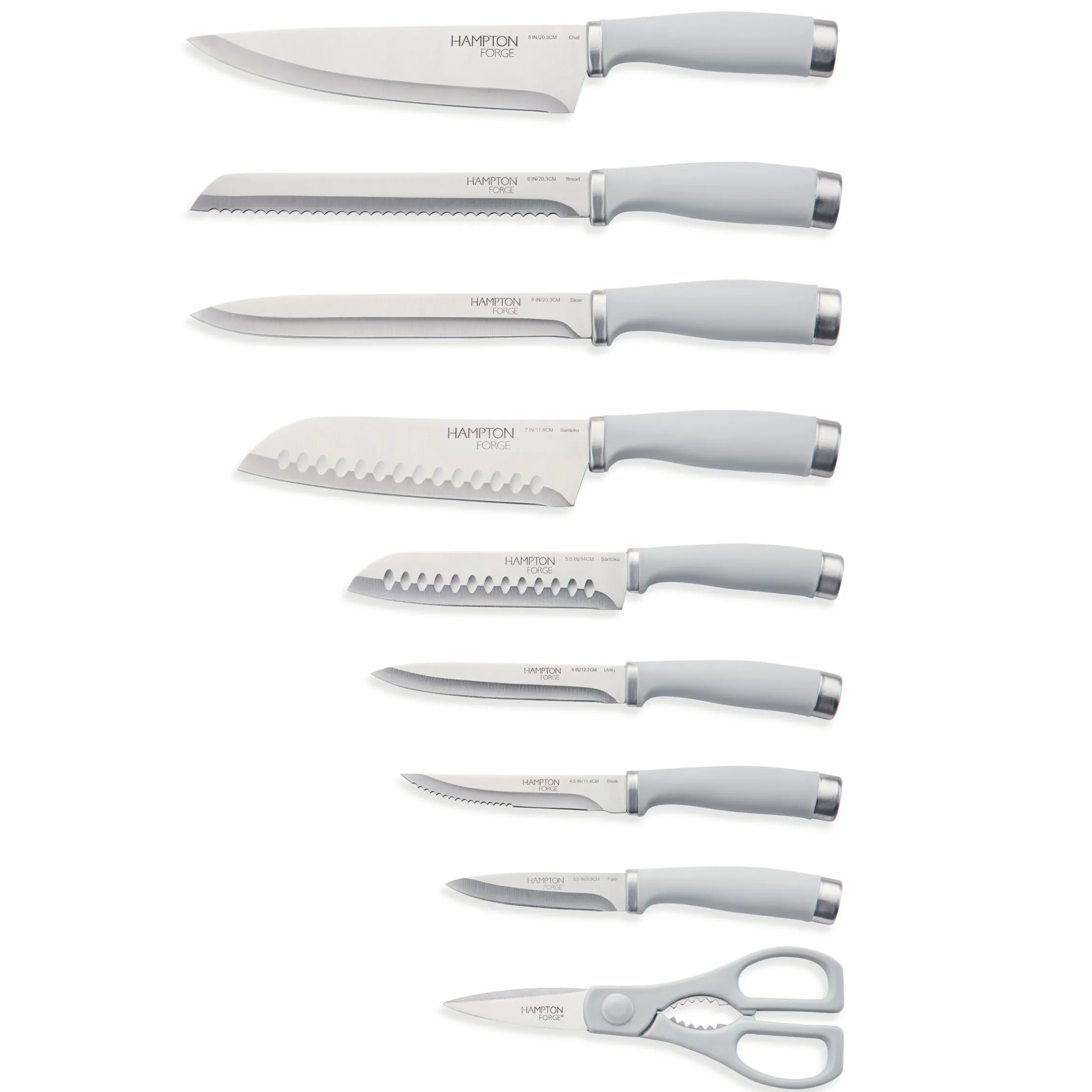Epicure Cool Grey 15-Piece Cutlery Block Set