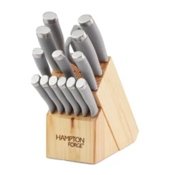 Epicure Cool Grey 15-Piece Cutlery Block Set