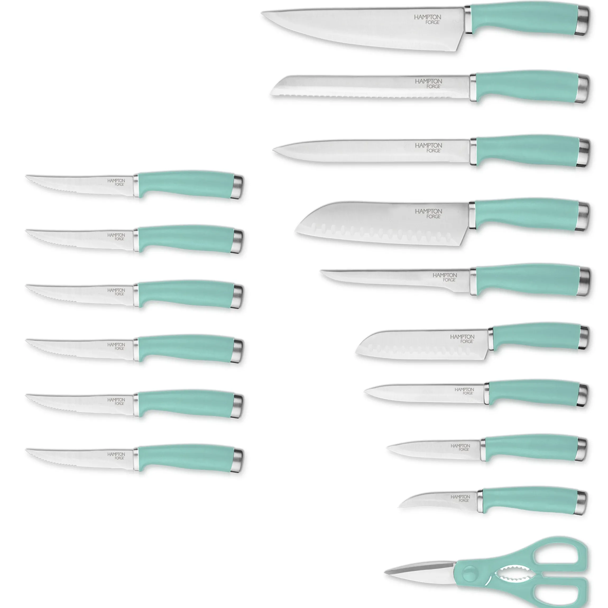 Epicure Pistachio 17-Piece Cutlery Block Set
