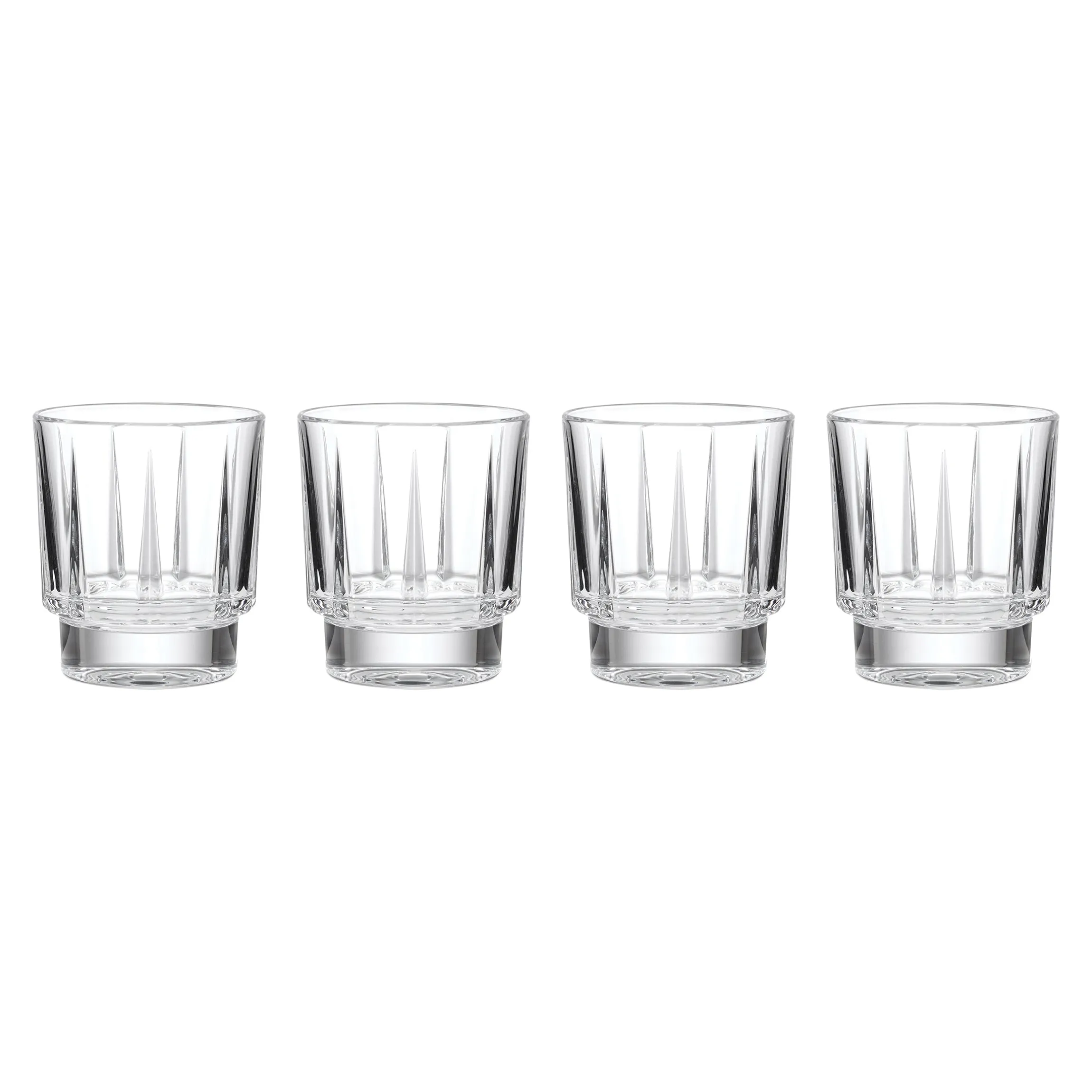 Estate Crystal Double Old-Fashioned Glasses, Set of 4