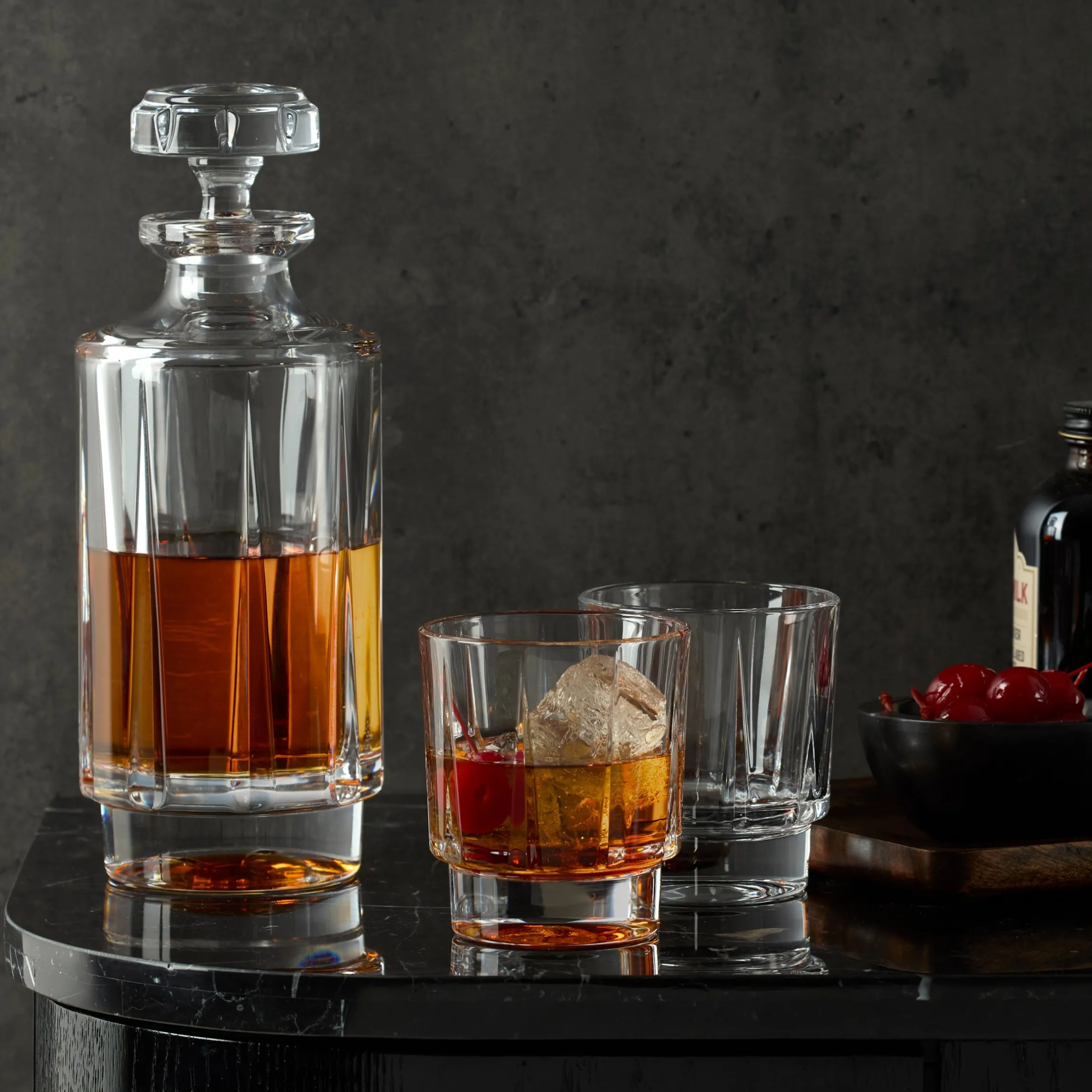 Estate Crystal Double Old-Fashioned Glasses, Set of 4