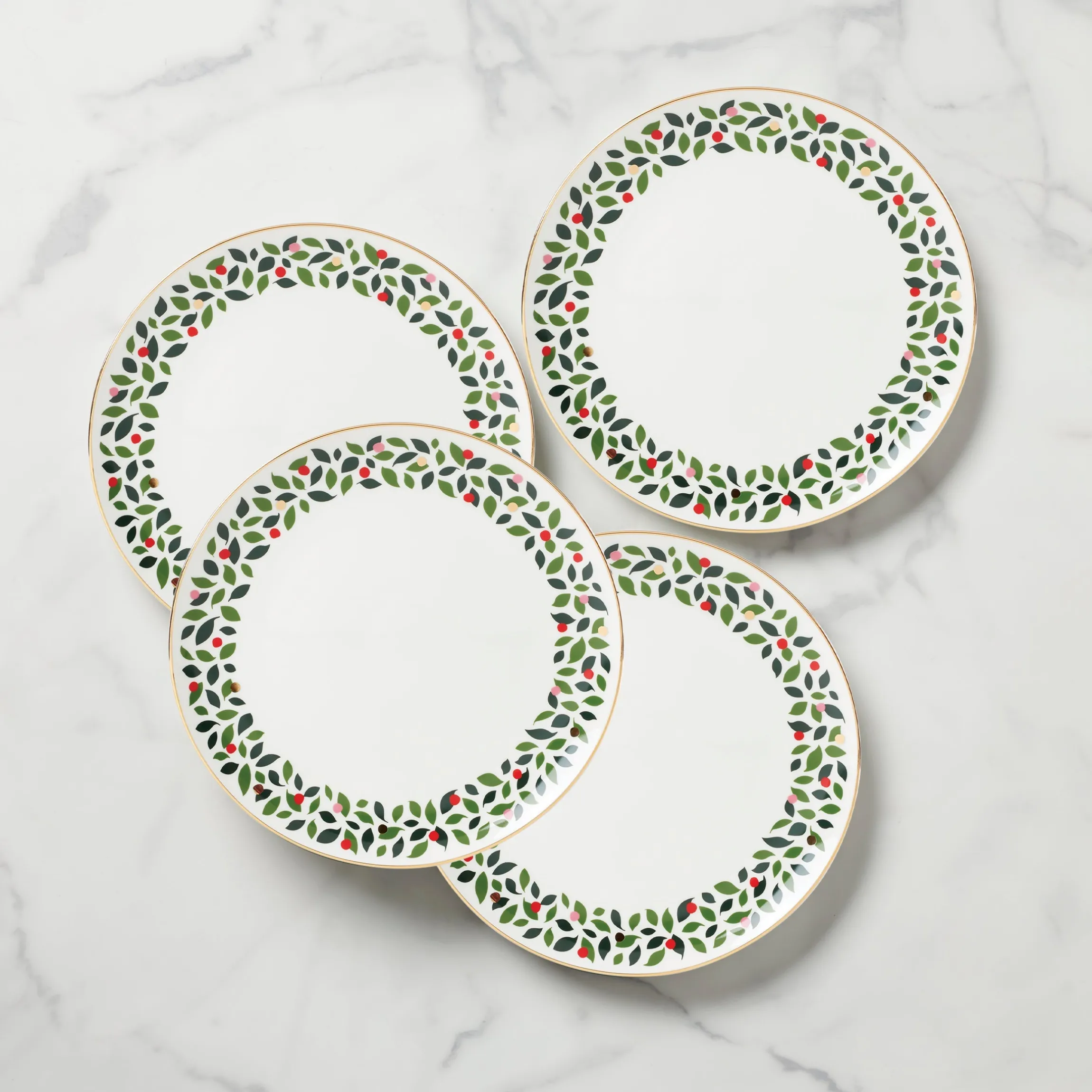 Evergreen Dinner Plates, Set of 4