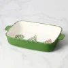 Evergreen Rectangular Scallop Baking Dish
