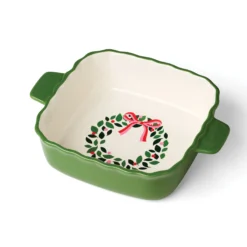 Evergreen Square Scallop Baking Dish