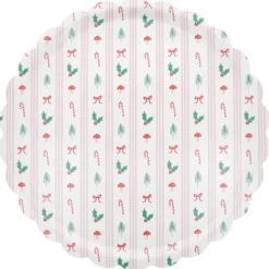 Festive Icon Stripes Large Tray