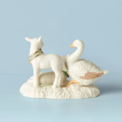 First Blessing Goose & Lambs Figurine