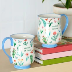 First Blooms Blue Mugs, Set of 2