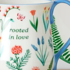 First Blooms Blue Mugs, Set of 2