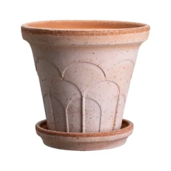 Fleur Raw Rosa 14cm Pot with Saucer