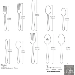 Flight 45-Piece Flatware Set