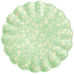 Floral Assorted Bamboo Large Plates, Set of 6