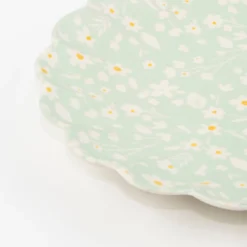 Floral Assorted Bamboo Large Plates, Set of 6