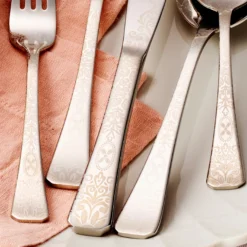 Floral Etch 5-Piece Place Setting