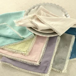 French Perle Blush Dinner Napkins, Set of 2