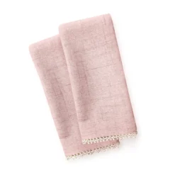 French Perle Blush Dinner Napkins, Set of 2