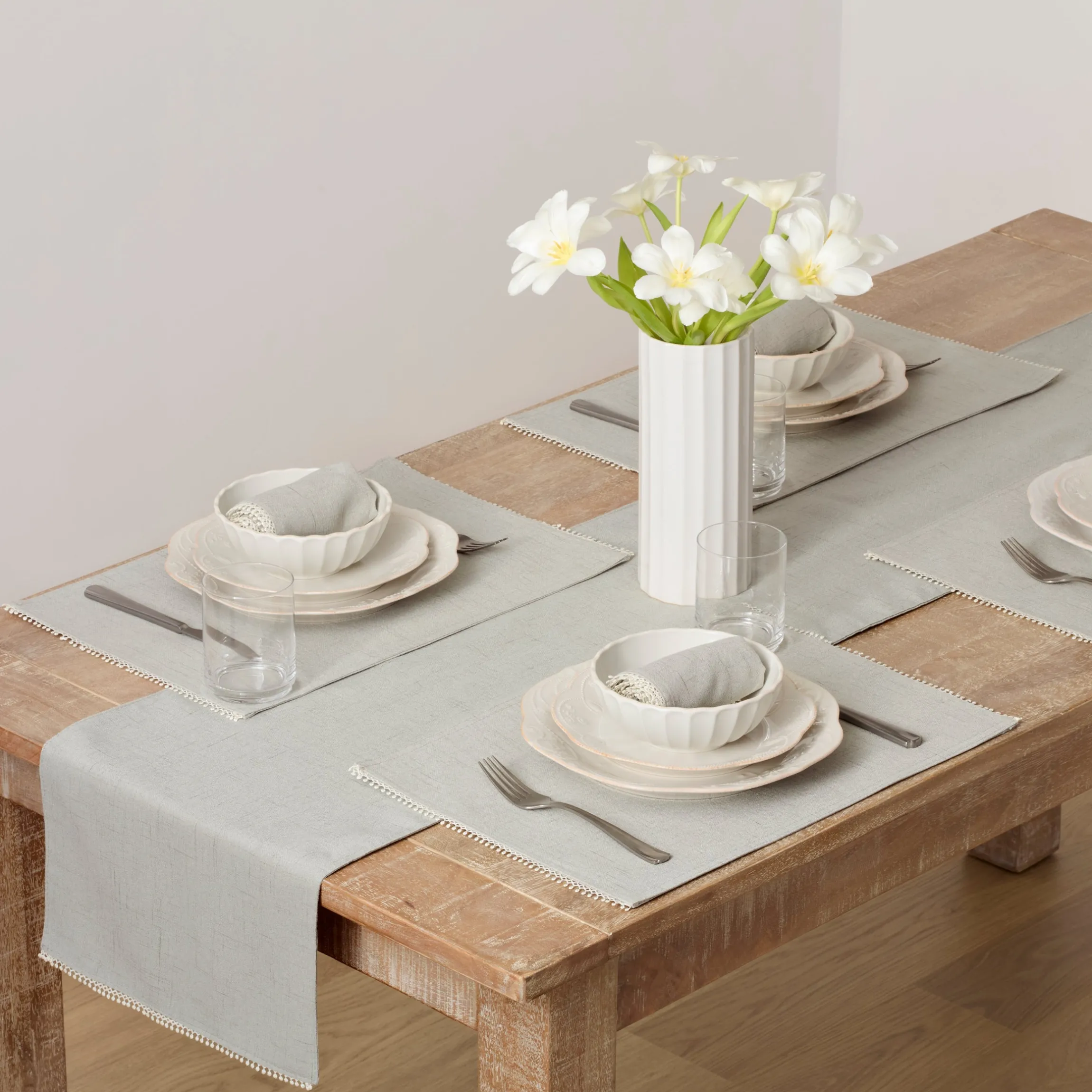 French Perle Dove Grey 13x19 Placemat