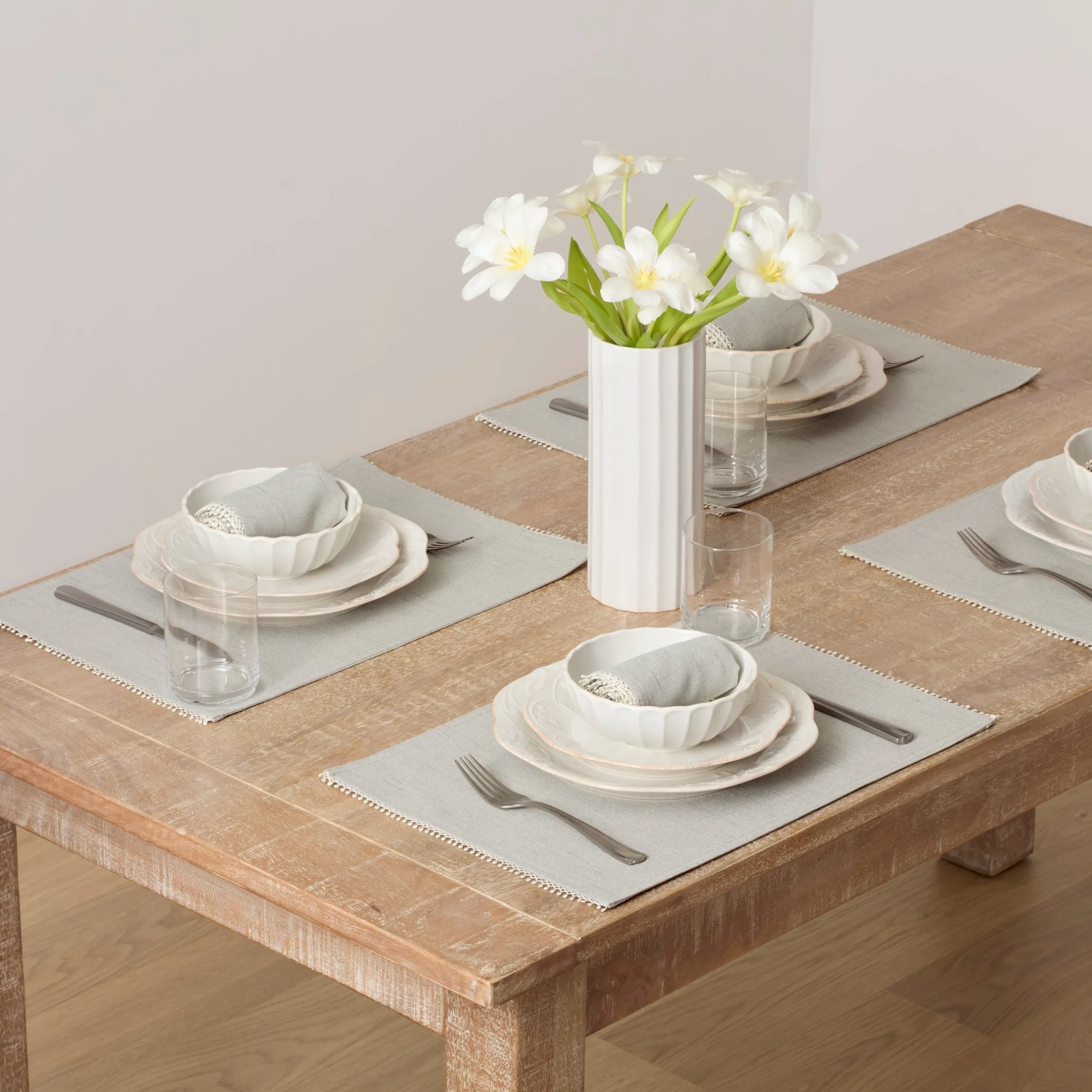 French Perle Dove Grey 13x19 Placemat