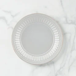 French Perle Groove Dove Dessert Plate