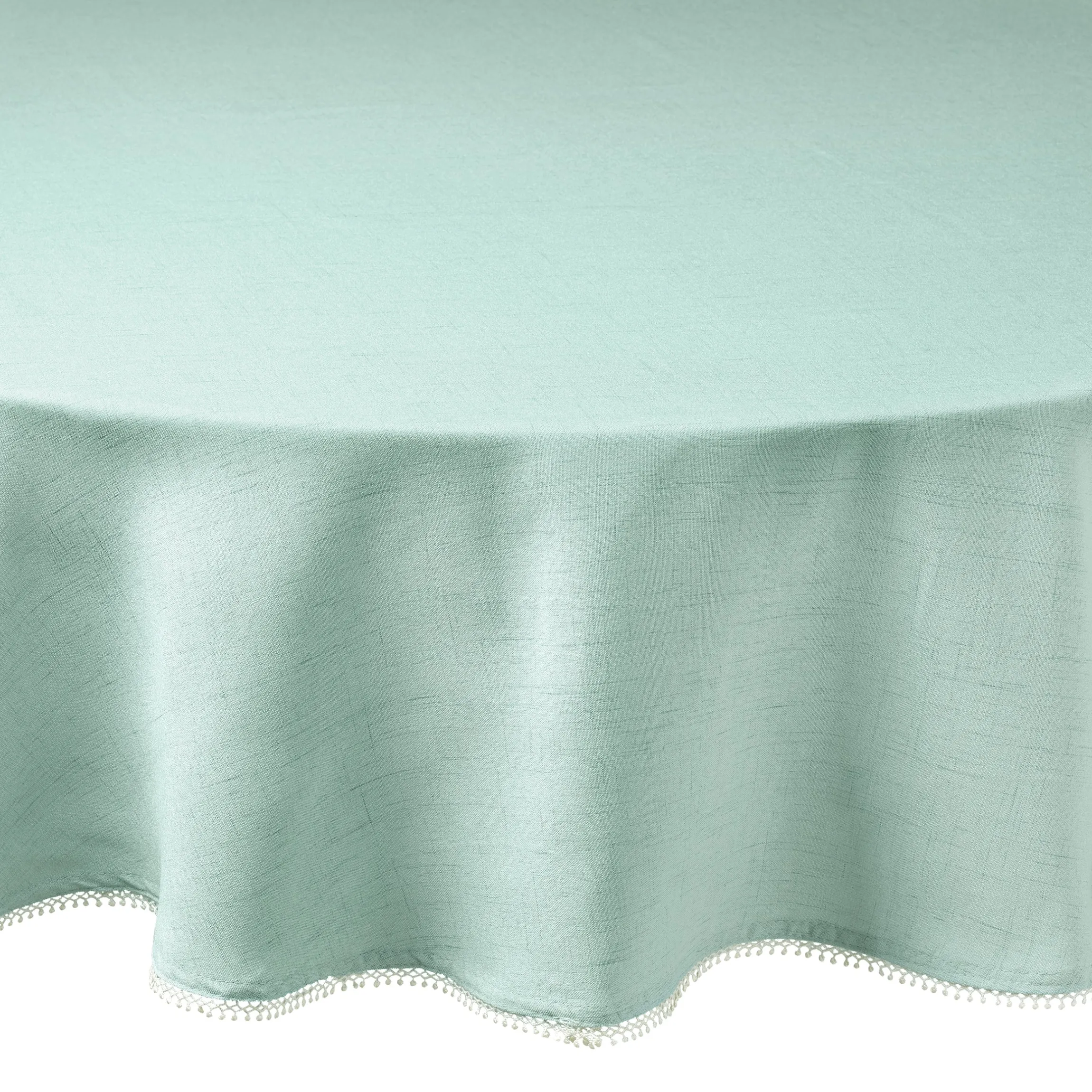 French Perle Ice Blue 70x70 Round Tablecloth