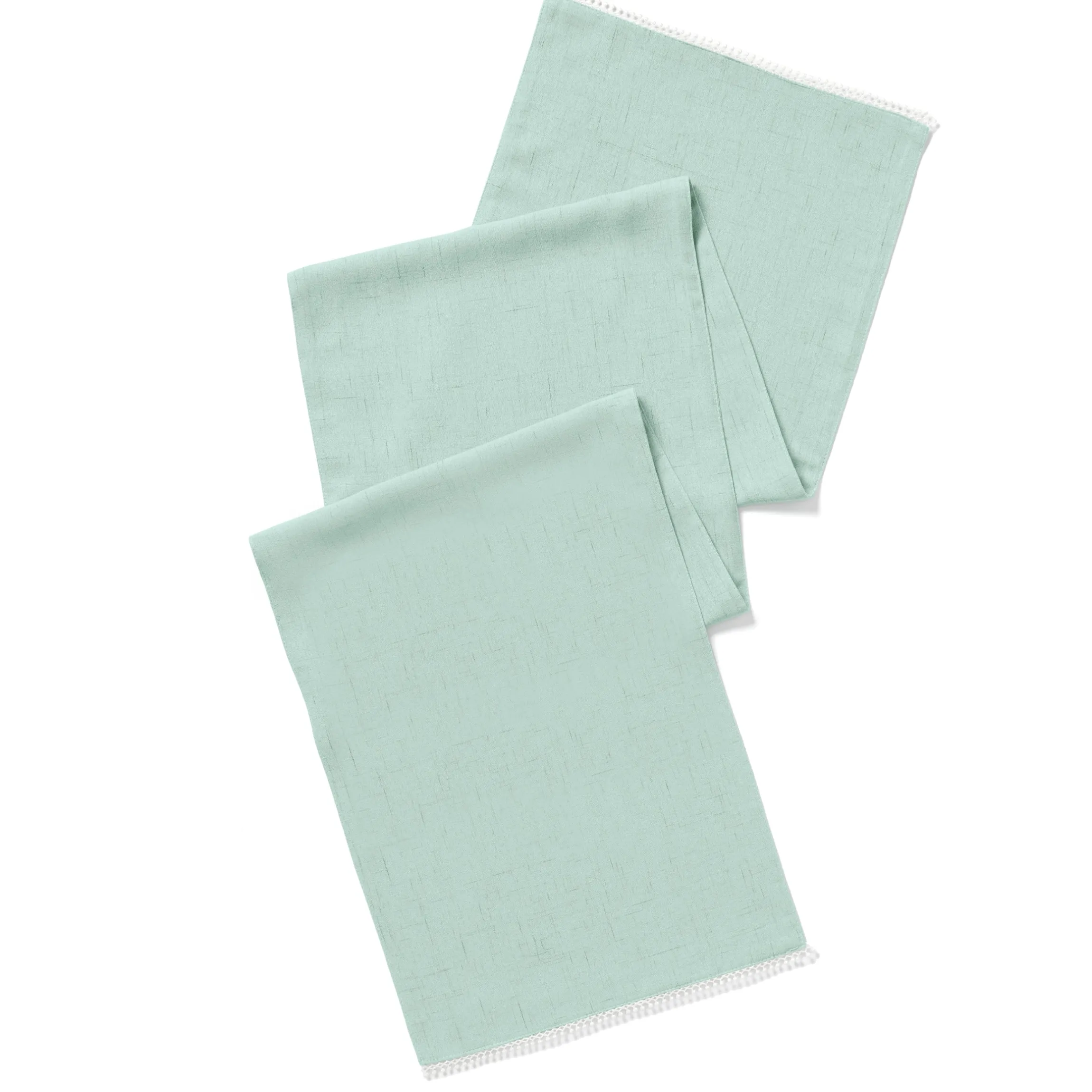 French Perle Ice Blue 14x70 Table Runner