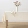 French Perle Natural 60x84 Tablecloth