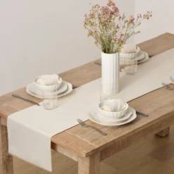 French Perle Natural 70x14 Table Runner