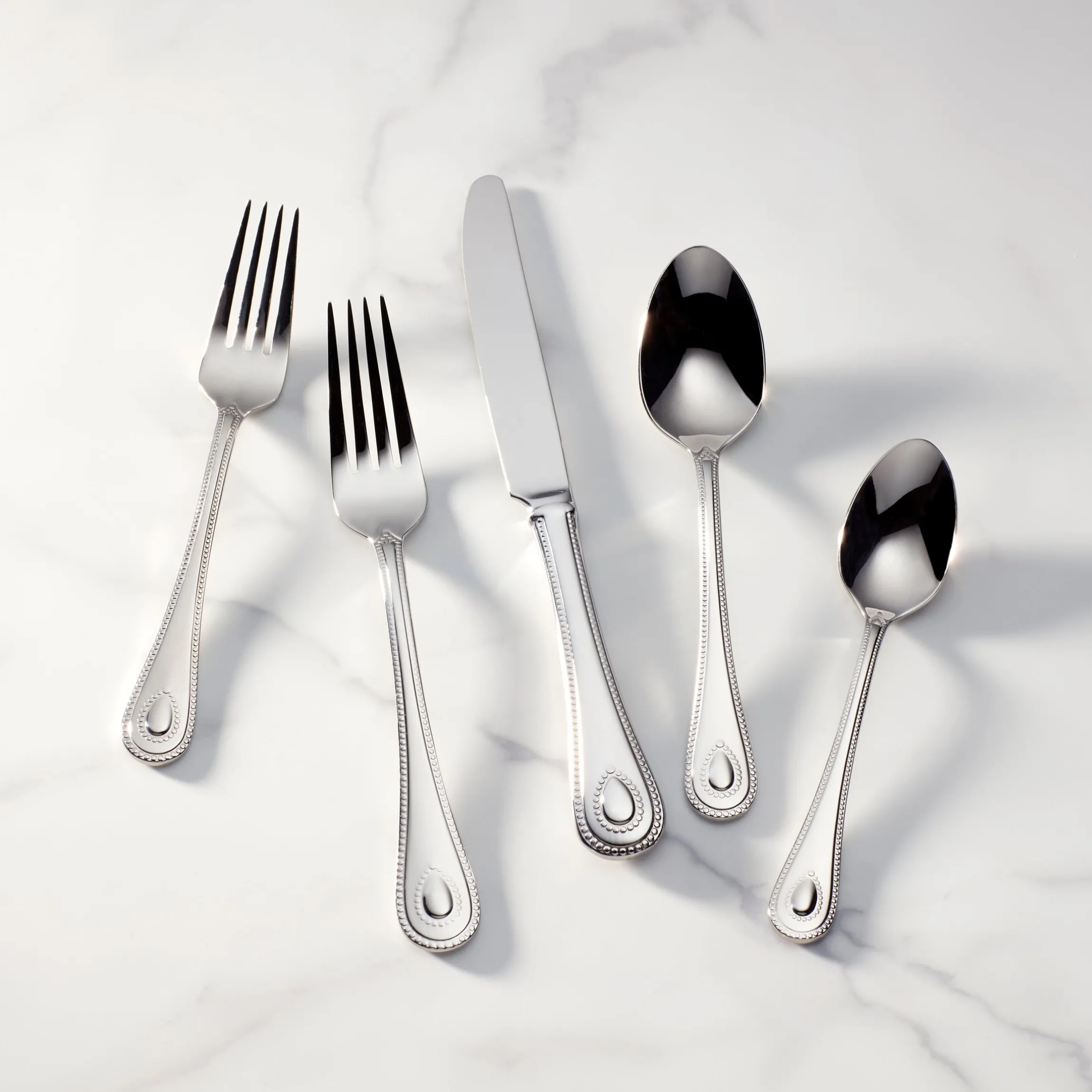 French Perle 65-Piece Flatware Set