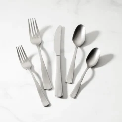 French Perle Scallop Vintage 65-Piece Flatware Set