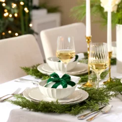 French Perle Scallop White All-Purpose Bowls, Set of 4