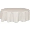 French Perle Solid Natural 70x70 Round Tablecloth