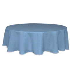 French Perle Solid Periwinkle 70x70 Round Tablecloth