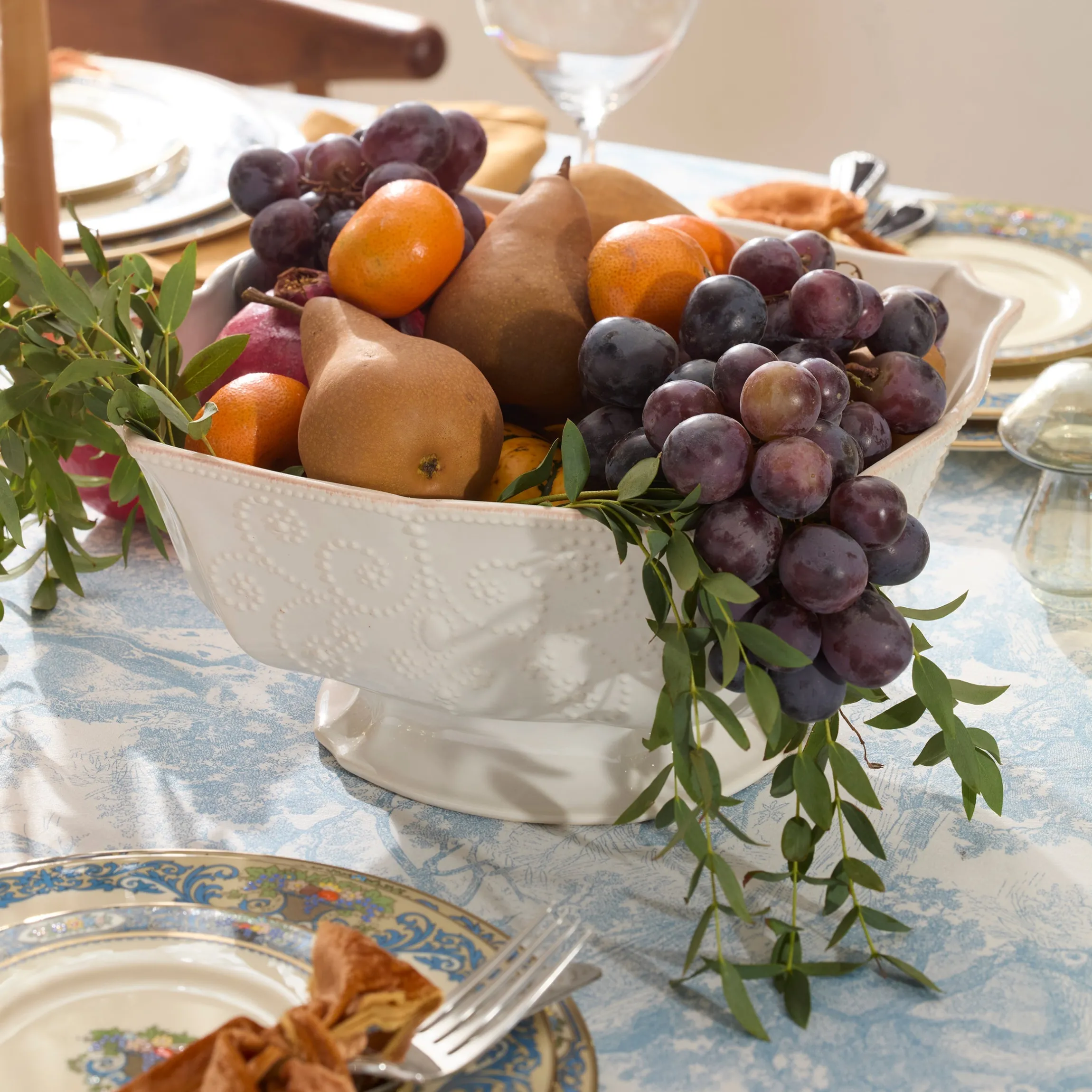 French Perle White Centerpiece Bowl
