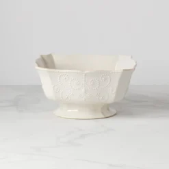 French Perle White Centerpiece Bowl