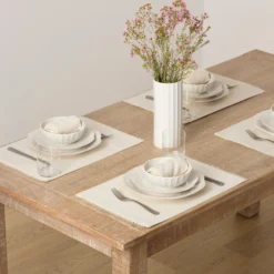 French Perle White Dinner Plates, Set of 4