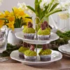 French Perle White 2-Tiered Server