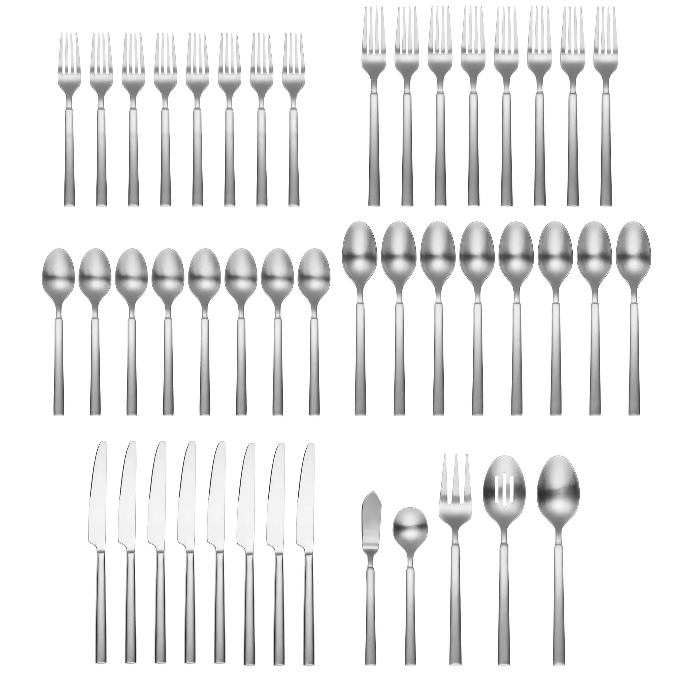 Gailann Satin 45-Piece Flatware Set with Caddy