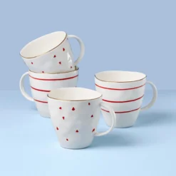 Garnet Bay Mugs, Set of 4