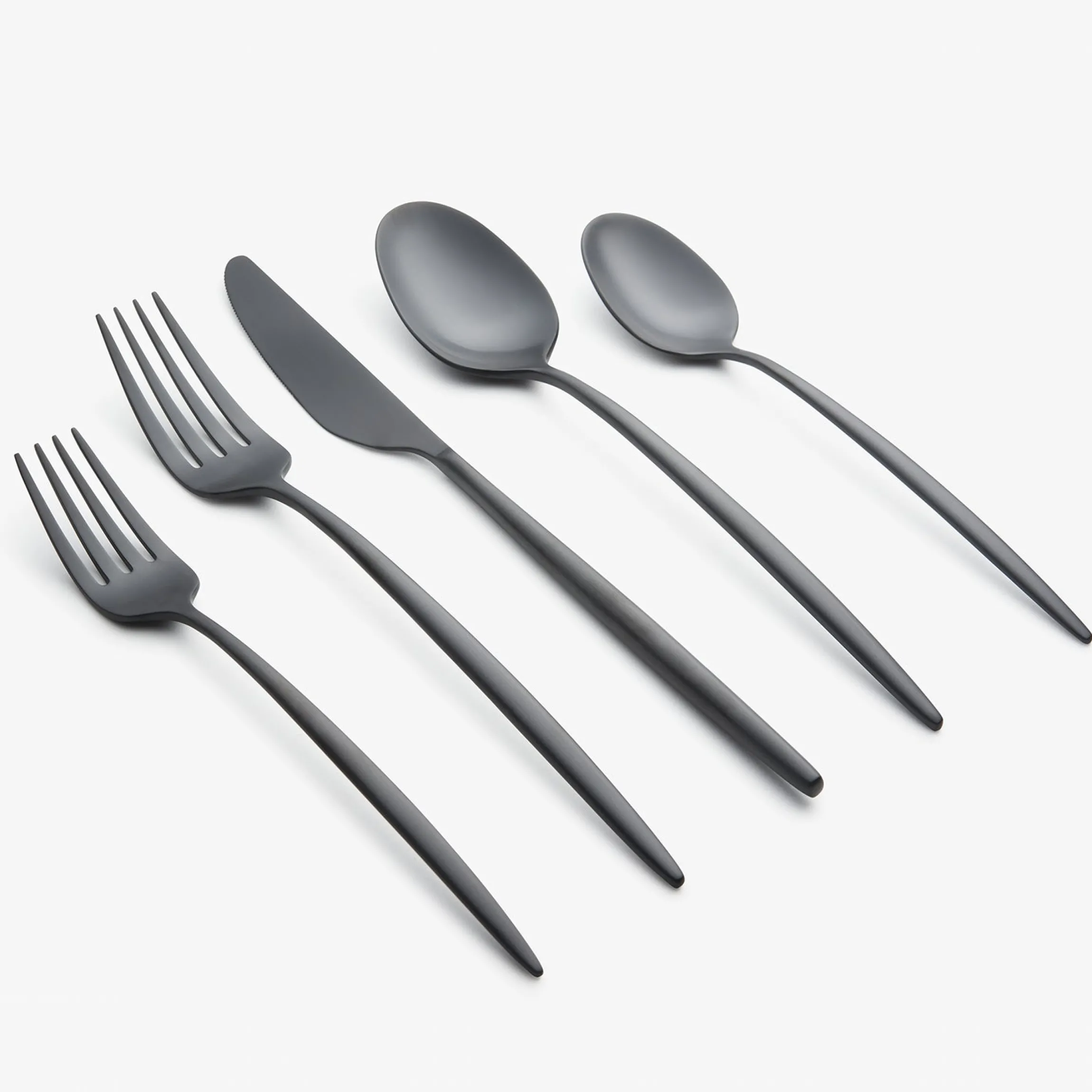 Gaze Black Satin 20-Piece Flatware Set