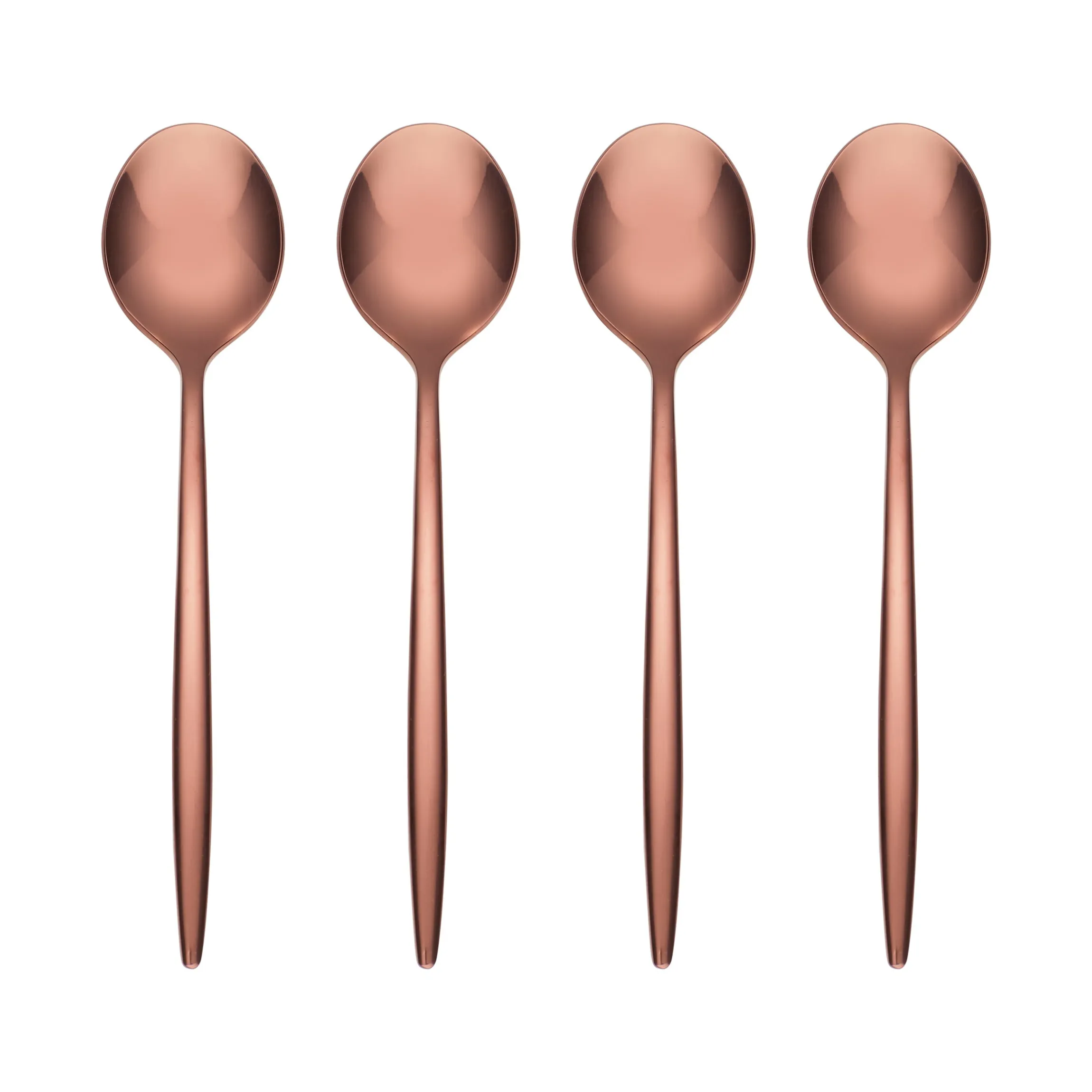 Gaze Copper Mirror Demitasse Spoons, Set of 4