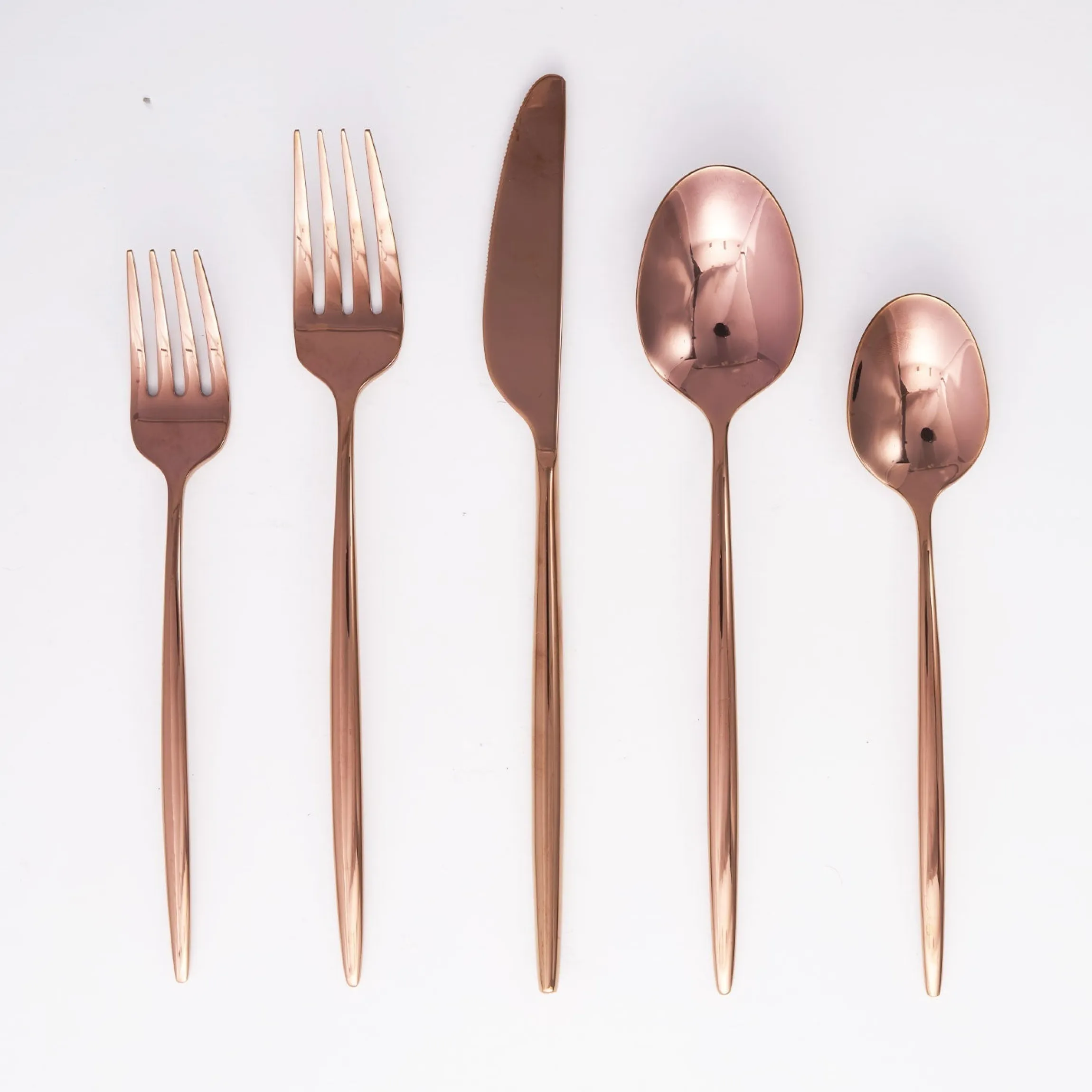 Gaze Copper Mirror 20-Piece Flatware Set