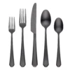 Geo Black Satin 20-Piece Flatware Set
