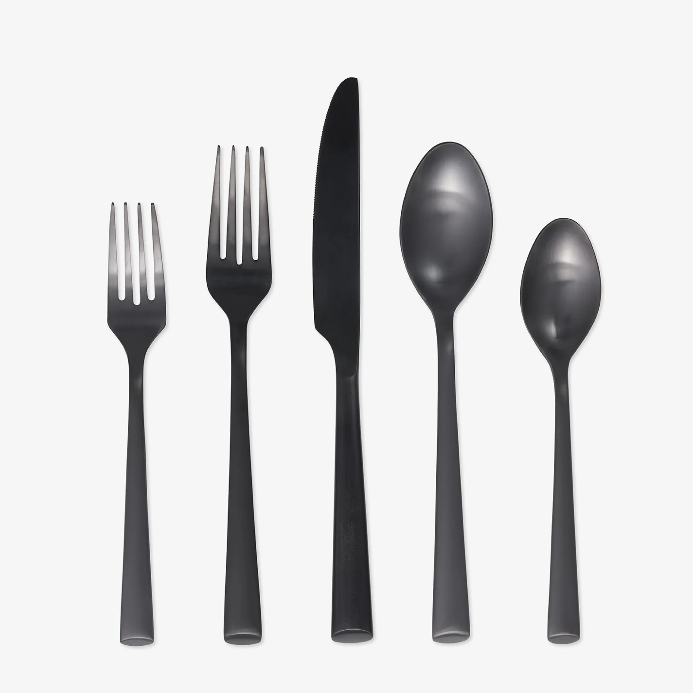 Gilda Black Satin 20-Piece Flatware Set