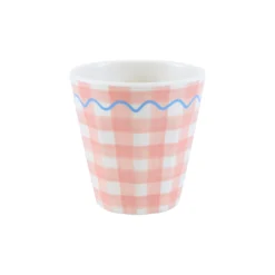 Gingham Reusable Cups, Set of 6