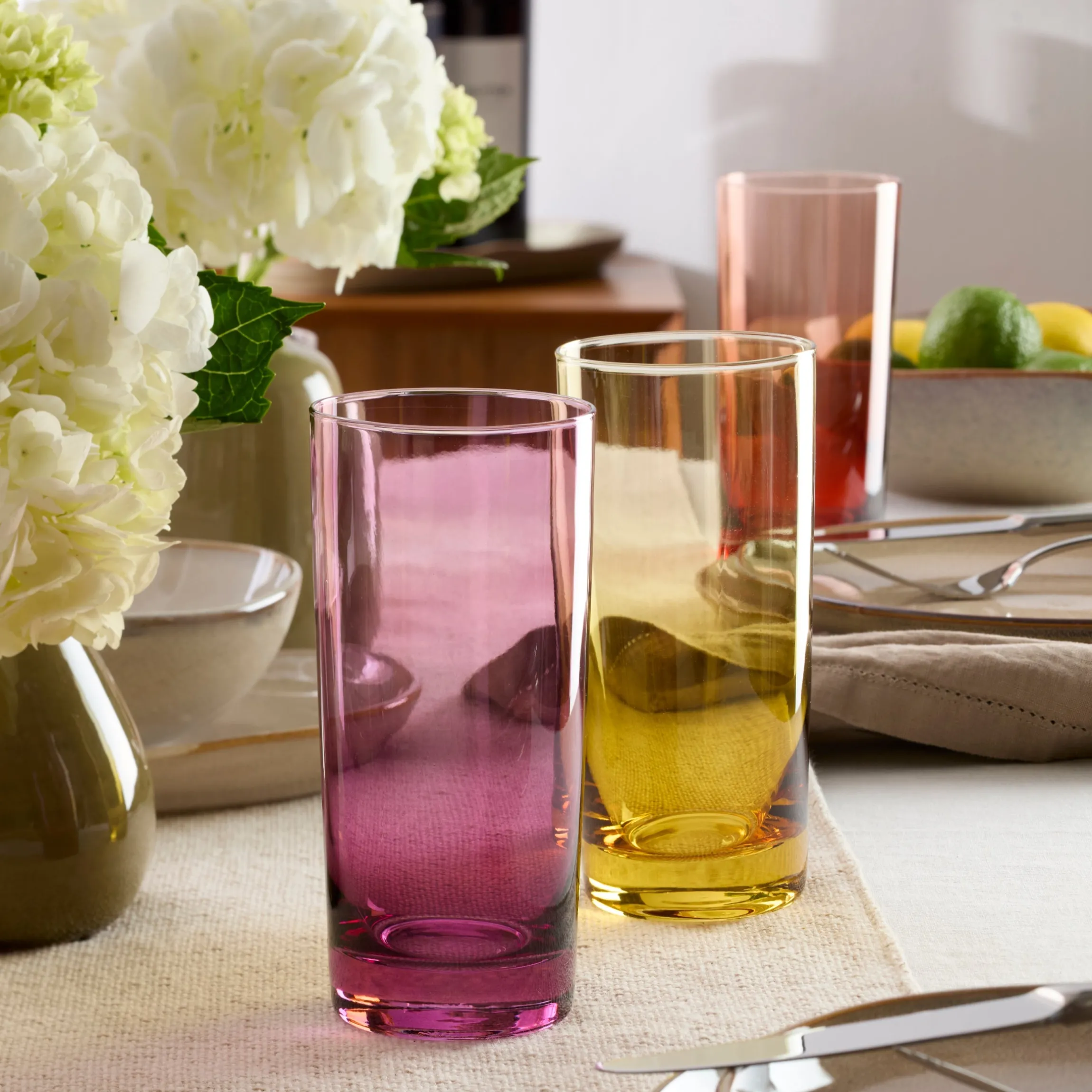 Golden Hour Highball Glasses, Set of 4