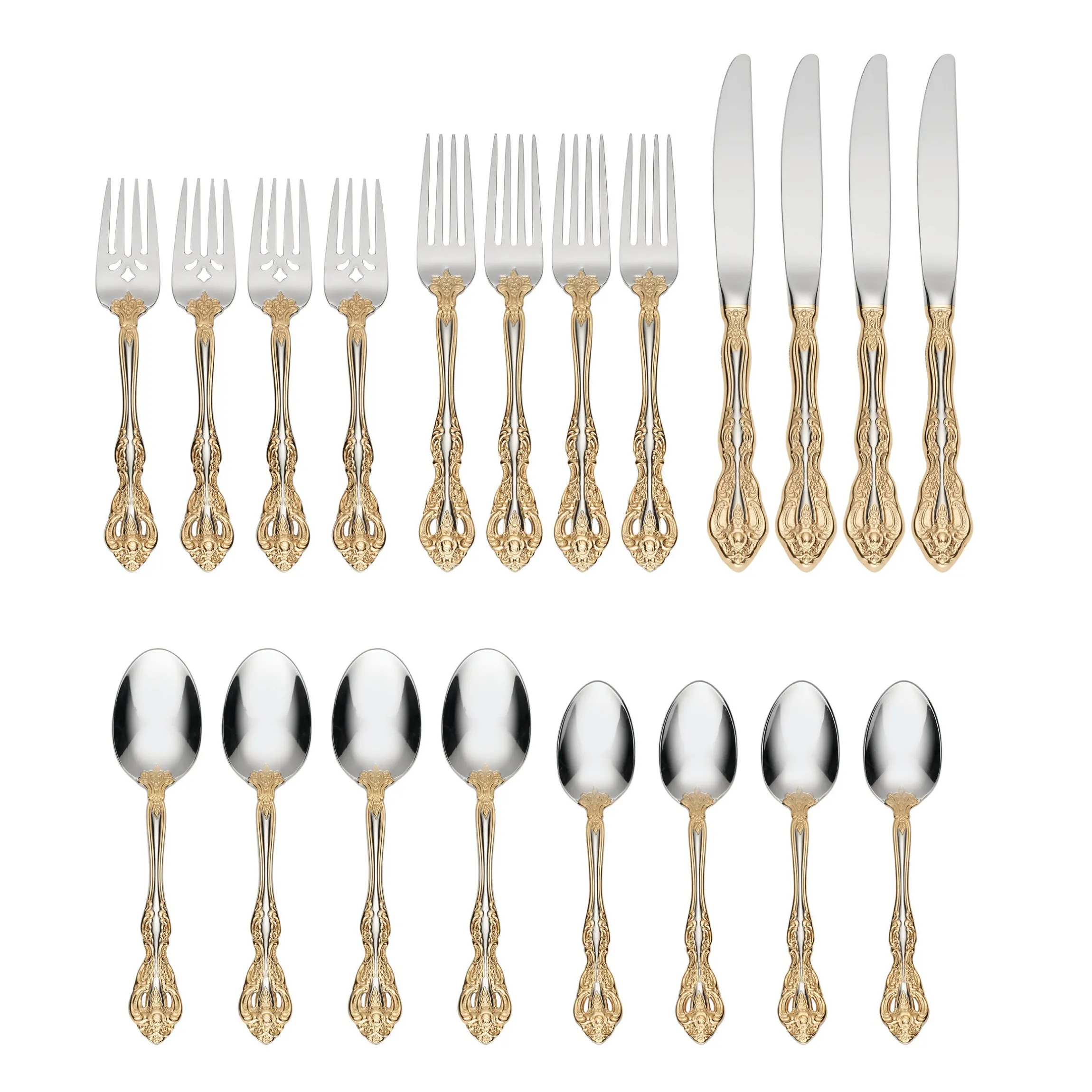 Golden Michelangelo 20-Piece Flatware Set