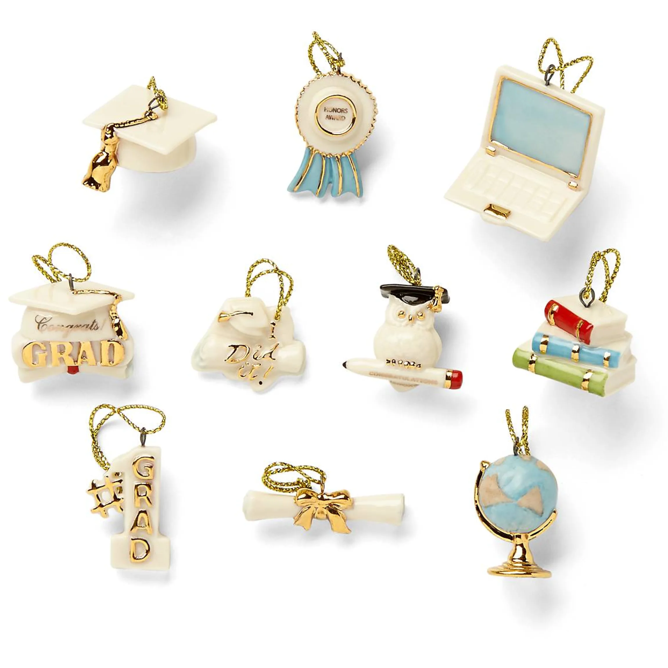 Graduation 10-Piece Mini Ornament Set