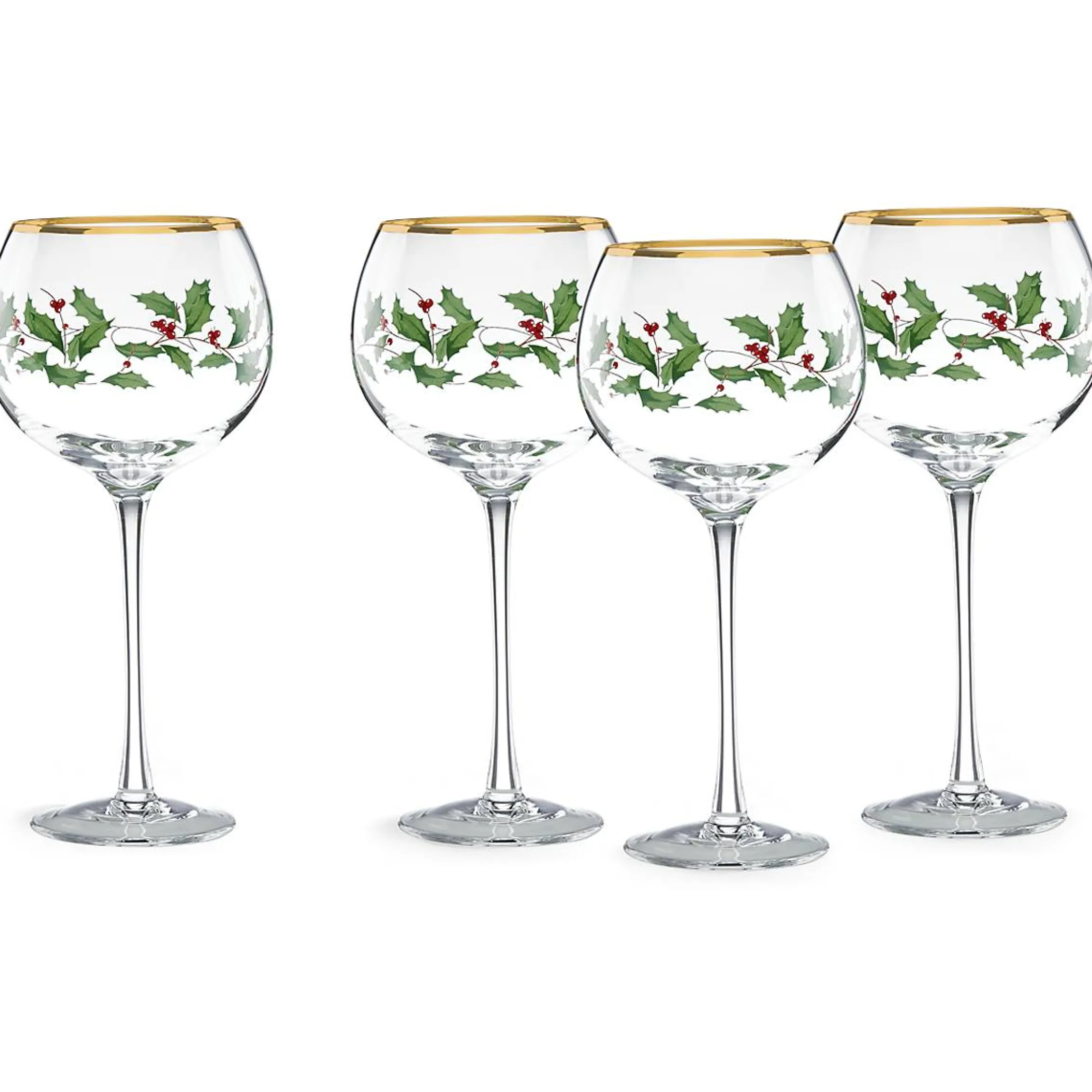 Holiday Balloon Glasses, Set of 4