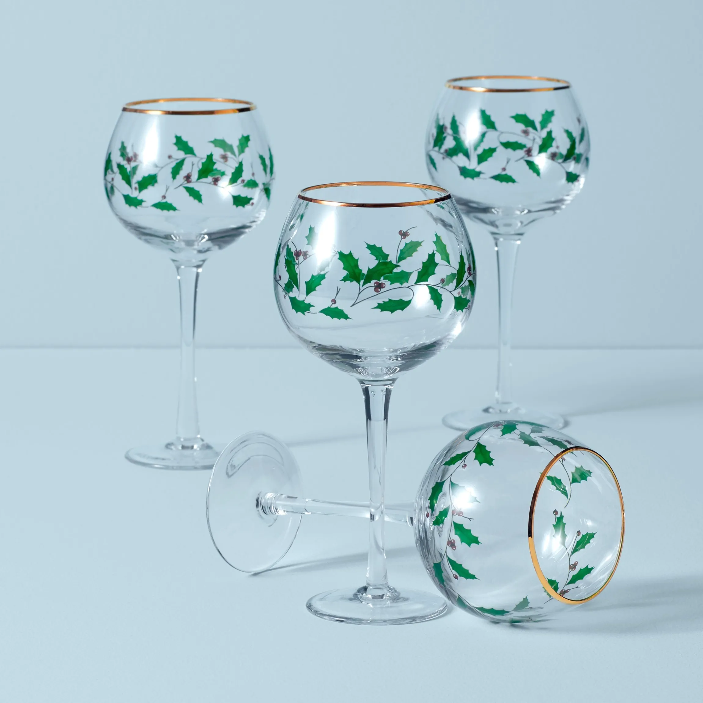 Holiday Balloon Glasses, Set of 4