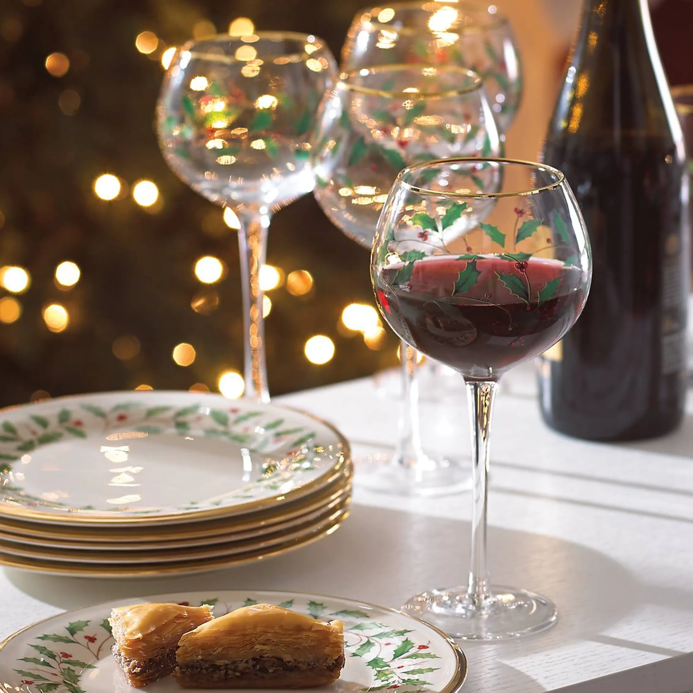 Holiday Balloon Glasses, Set of 4